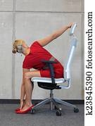  business woman exercising 