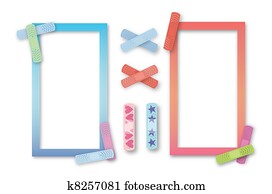 coloré, pansement, frontières