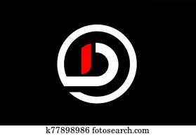 d, alphabet brief, mit, kreis, in, schwarz rot, wei?, für, firma, logo, symbol, design d, alphabet brief, mit, kreis, in, schwarz rot, wei?, für, firma, logo, symbol, design