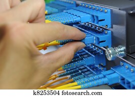 faser, kabel, und, nabe, in, daten zentrieren