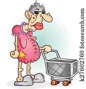 Clipart of Cleaning Lady Character k8433282 - Search Clip Art ...