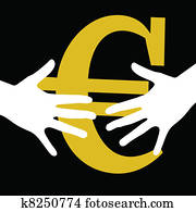 hand höll, euro