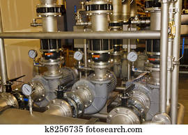 Industrial Pumps in Factory