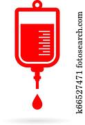 Iv bag and intensive medicine icon Iv bag and intensive medicine icon