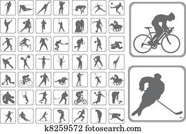 Silhouettes athlete Silhouettes athlete