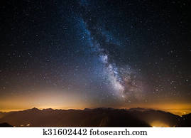 The Milky Way viewed from high up in the Alps