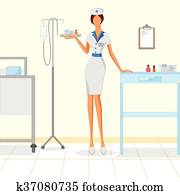 Beautiful woman nurse in hospital