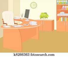 escritório, de, a, director.