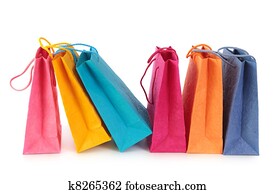farverig, shopping bags