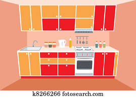 Kitchen furniture. Interior Kitchen furniture. Interior