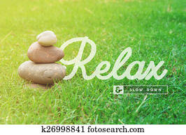 Relax motivational quote concept background