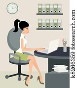 Secretary at office