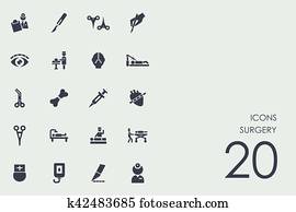 Set of surgery icons Set of surgery icons