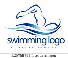 Swimming Logo Design Swimming Logo Design