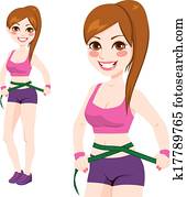 Woman Measuring Waist