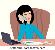 ügy woman, beszél, telefonon