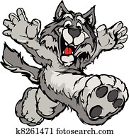 גרפי, וקטור, דמות, של, a, שמח, רוץ