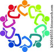 התחבר, לב, 10, דמות, לוגו