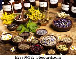 Alternative medicine, dried herbs Alternative medicine, dried herbs