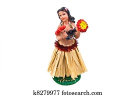 hula girl dash ornament