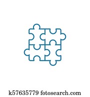 gör, problemen, linjär, ikon, concept., gör, problemen, fodra, vektor, underteckna, symbol, illustration.