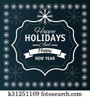 Happy holidays christmas design Happy holidays christmas design
