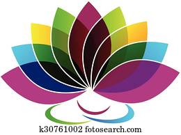 Lotus Flower identity card logo Lotus Flower identity card logo
