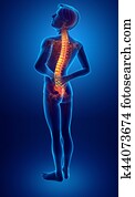 Male Feeling the back pain Male Feeling the back pain