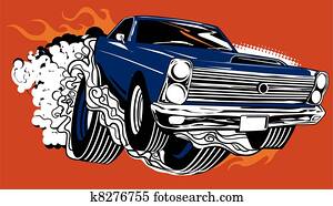 Smokin, músculo, car