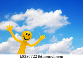 A happy face and blue sky