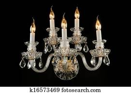 Contemporary glass chandelier