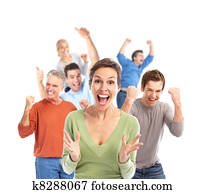 Group of happy people.