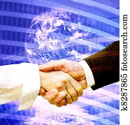 Handshake modern background