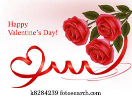 Valentine`s day background. Red ros Valentine`s day background. Red ros