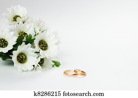 Wedding rings and flowers Wedding rings and flowers