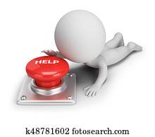 3d, קטן, אנשים, -, עזור לכפתר