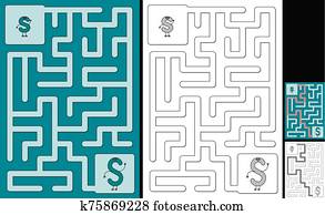 Easy alphabet maze - letter S Easy alphabet maze - letter S