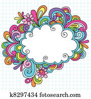 Psychedelic Cloud Frame Doodles Psychedelic Cloud Frame Doodles