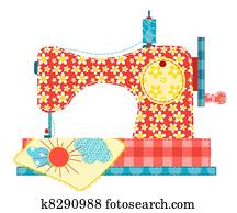 Sewing machine on white. Sewing machine on white.
