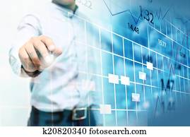 Stock exchange chart. 