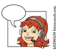 woman to the call center