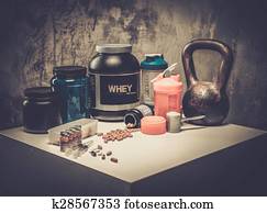 bodybuilding, nutrição, suplementos, e, química