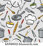 Kitchen Tools Pattern Kitchen Tools Pattern