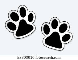 Pet paw prints Pet paw prints