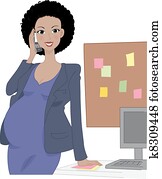 Pregnant Office Worker