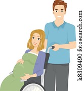 Pregnant Woman in a Wheelchair
