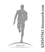 Running, sprinter, athlete Running, sprinter, athlete