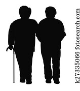 זוג מזדקן, ב, צללית