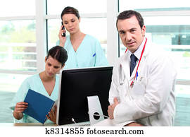 A team of medical professionals at work