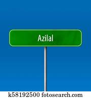 Azilal - town sign, place name sign